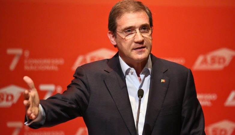 O presidente do PSD, Pedro Passos Coelho
