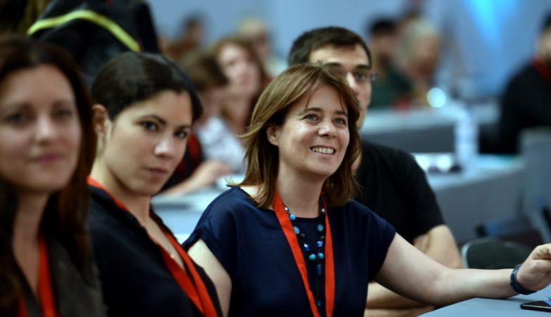 Mariana Mortágua e Catarina Martins na X Convenção do Bloco de Esquerda