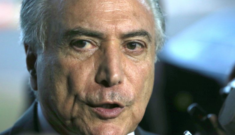 O presidente interino do Brasil, Michel Temer