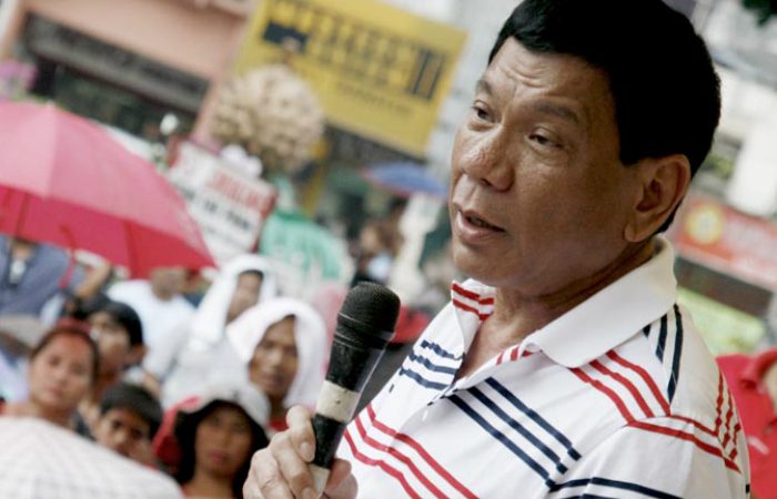 O presidente das Filipinas, Rodrigo Duterte