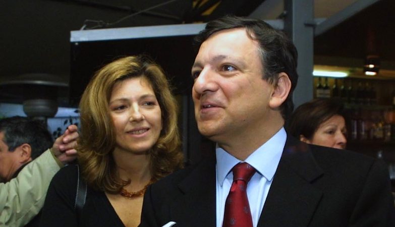 Margarida Sousa Uva com José Manuel Durão Barroso em 2002