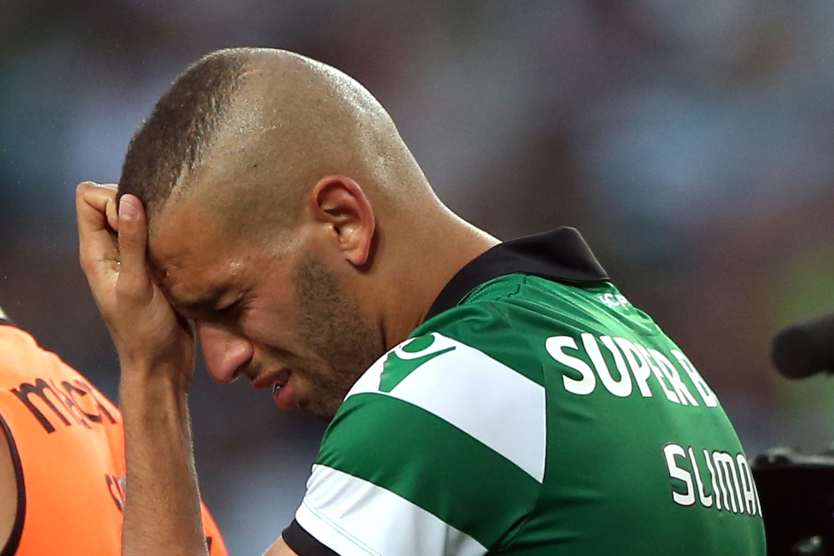 Islam Slimani com a camisola do Sporting