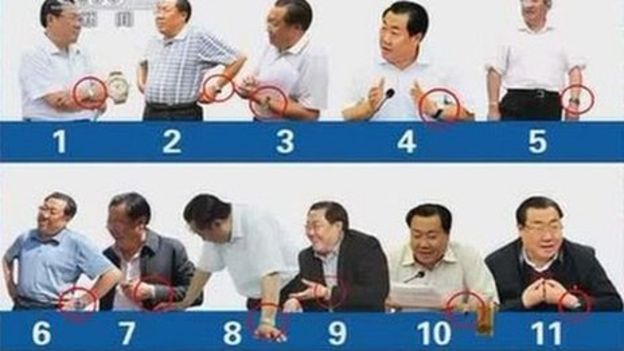 O peculiar gosto de Yang Dacai por relógios caros foi exposto nas redes sociais chinesas
