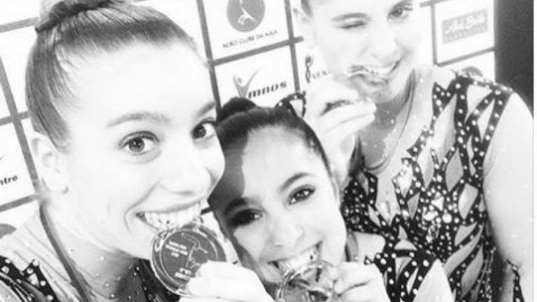 Joana Patrocinio, Jessica Correia and Susana Pinto -As ginastas portuguesas no 1º lugar do ranking mundial
