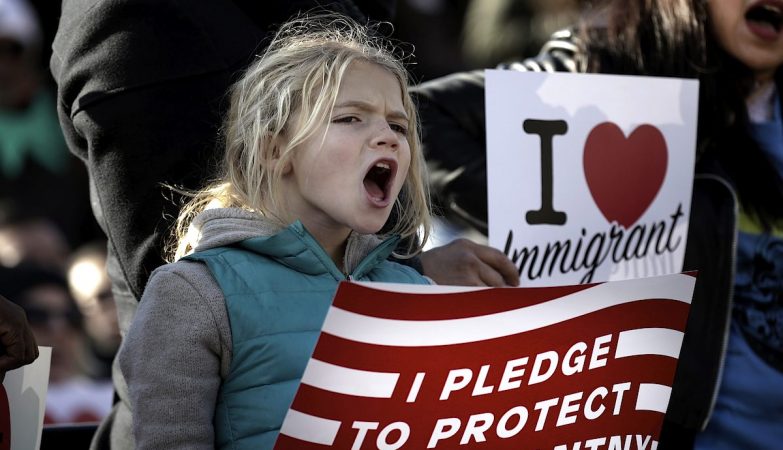 Protestos de norte-americanos contra as leis anti-imigração de Donald Trump
