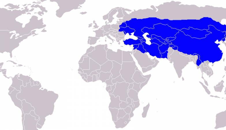 Карта монгольской империи на пике могущества