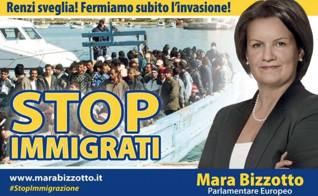 A italiana Mara Bizzotto, deputada da Liga dp Norte no Parlamento Europeu, é conhecida pelas suas posições contra a integração de refugiados