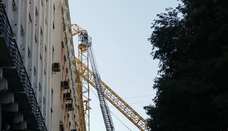 Queda de uma grua na Avenida António Augusto de Aguiar, Lisboa