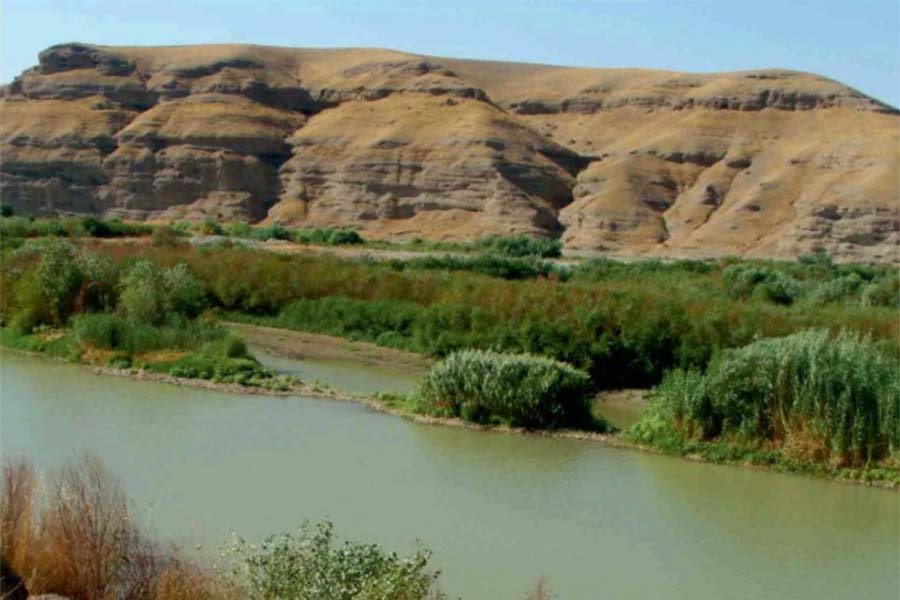 Rio Grande Zab, em cujas margens oi encontrada a cidade antiga de Xarab-I Kilashin, no Curdistão iraquiano.