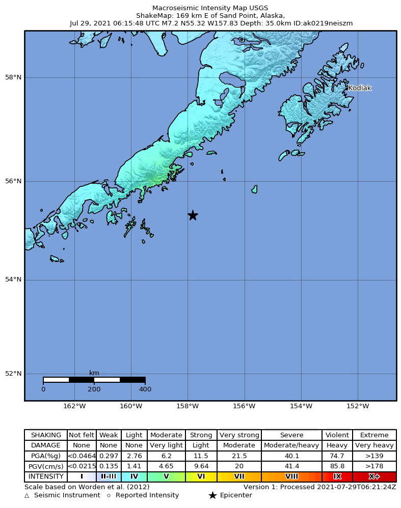 Alaska Tsunami Warning After Magnitude 8.2 Earthquake ...