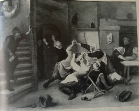 "Vechtpartij", quadro de Jan Steen.