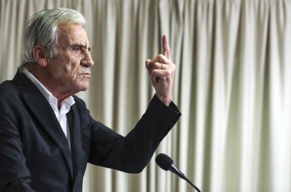 O secretário-geral do PCP, Jerónimo de Sousa, em conferência de imprensa