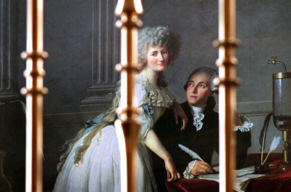 Retrato de Monsieur Lavoisier e a sua esposa Marie-Anne-Pierrette Paulze.