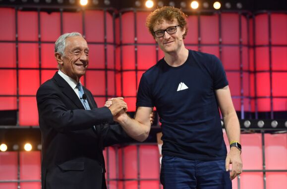 Marcelo Rebelo de Sousa com Paddy Cosgrave