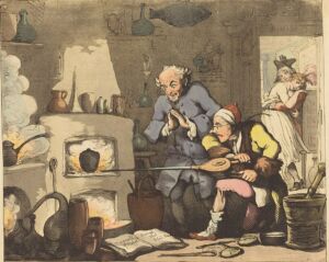 "Hocus Pocus, or Searching for the Philosopher's Stone", de Thomas Rowlandson.
