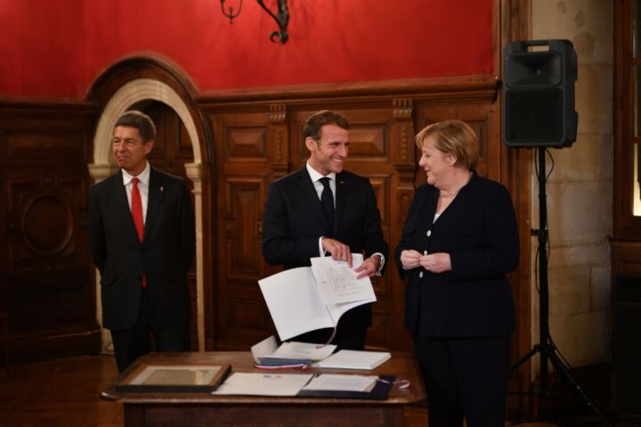 Angela Merkel e Emmanuel Macron