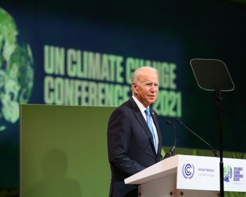 Joe Biden, Presidente dos Estados Unidos, na cimeira do clima das Nações Unidas (COP26)