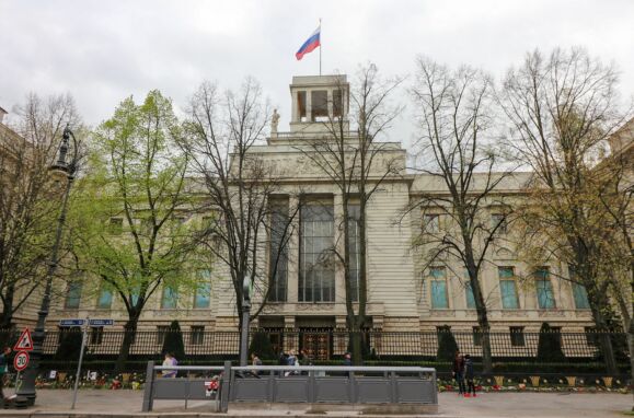 Edifício da embaixada russa em Berlim, na Alemanha