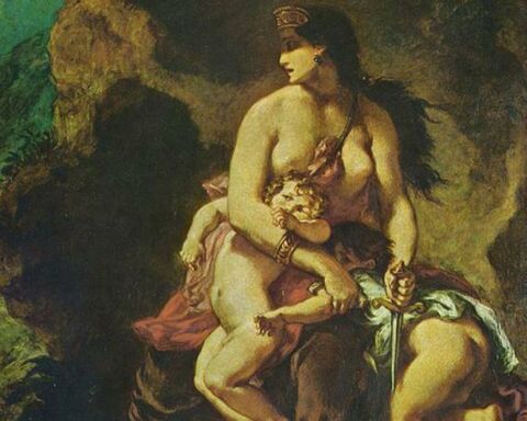 Quadro de Eugène Delacroix retrata o infanticídio cometido por Medeia, da mitologia grega.