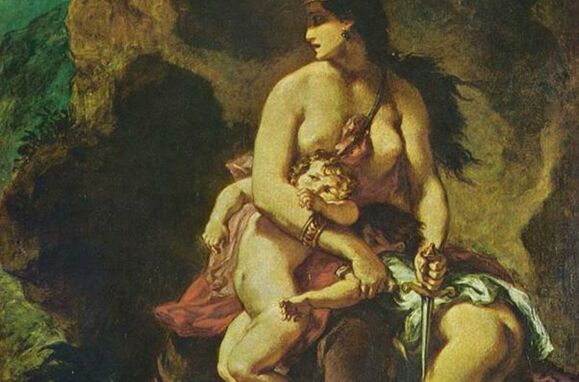 Quadro de Eugène Delacroix retrata o infanticídio cometido por Medeia, da mitologia grega.