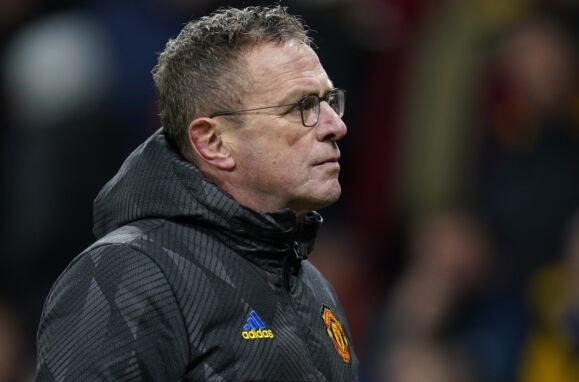 O treinador interino do Manchester United, Ralf Rangnick.