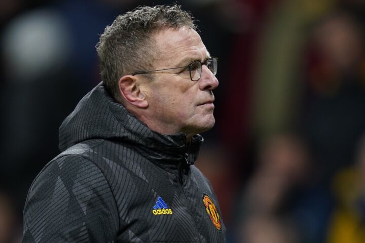 O treinador interino do Manchester United, Ralf Rangnick.