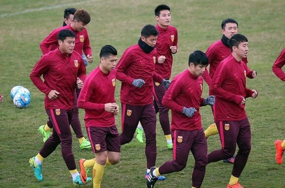 Seleção nacional da China a treinar em 2017