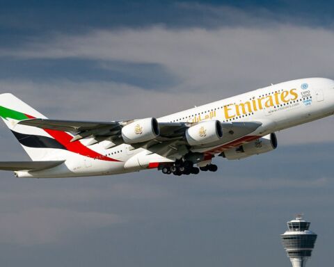 Avião Airbus A380 da Emirates