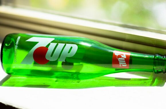 Garrafa de vidro de 7Up
