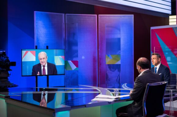 O presidente do Partido Social Democrata (PSD), Rui Rio,e o dirigente do partido Livre, Rui Tavares