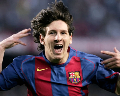 Lionel Messi com a camisola do FC Barcelona.