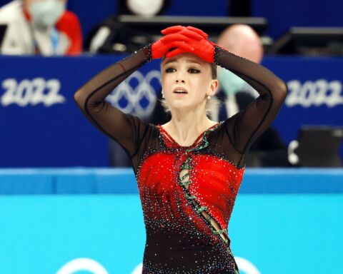 A patinadora russa de 15 anos, Kamila Valieva.