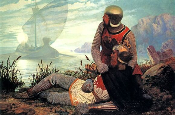 "A Morte do Rei Artur", pintura de John Garrick