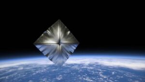 Conceito artístico de vela solar da NASA