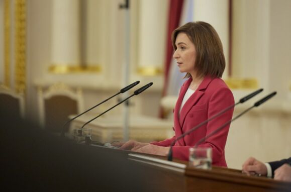 A Presidente da Moldávia, Maia Sandu