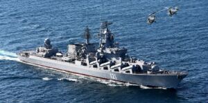 O navio russo Moskva.