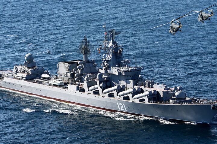 O navio russo Moskva.