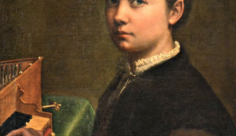 A Partida de Xadrez - detalhes da obra de Sofonisba Anguissola