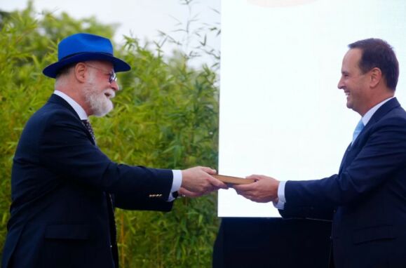 Alberto Manguel com Fernando Medina
