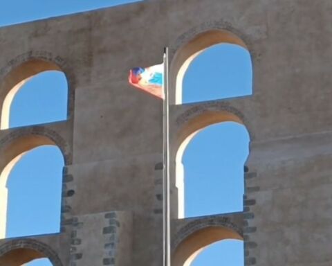 Bandeira russa hasteada em Elvas