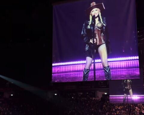 Madonna no concerto no Altice Arena em Lisboa em Novembro de 2023.