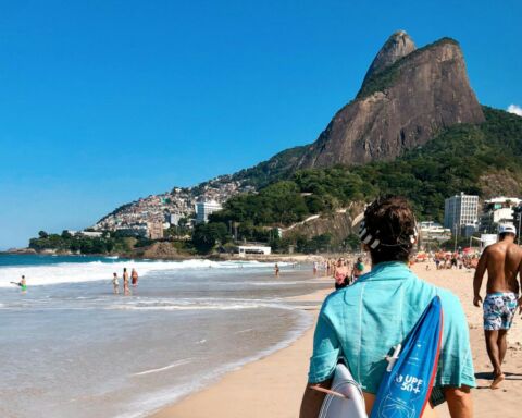 Praia no Rio de Janeiro, Brasil.