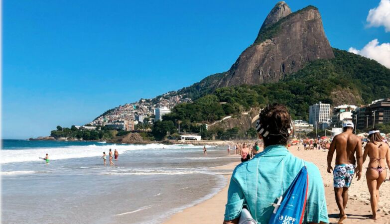 Praia no Rio de Janeiro, Brasil.
