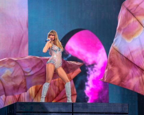 Taylor Swift no concerto no Estádio da Luz em Lisboa.