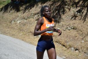 A atleta olímpica do Uganda Rebecca Cheptegei em 2022.