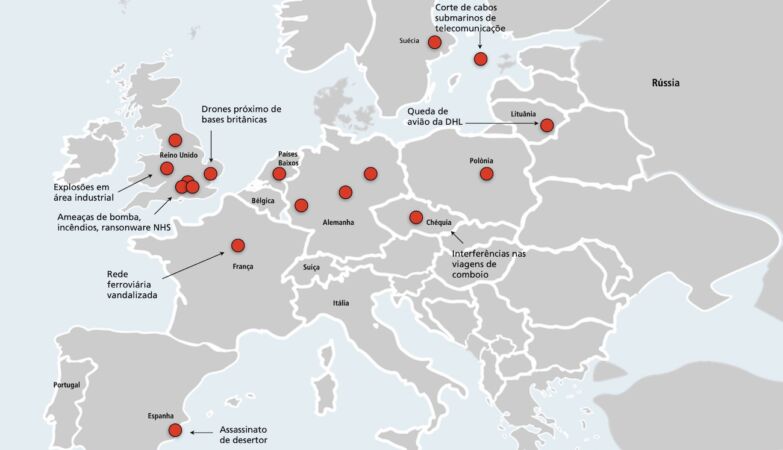 A Rússia já iniciou “guerra secreta” com o Ocidente. Mapa mostra como