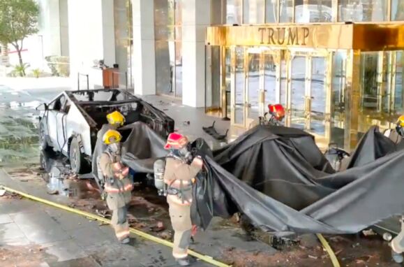 Cybertruck da Tesla explodiu em Las Vegas, à porta do Hotel Trump no Dia de Ano Novo.